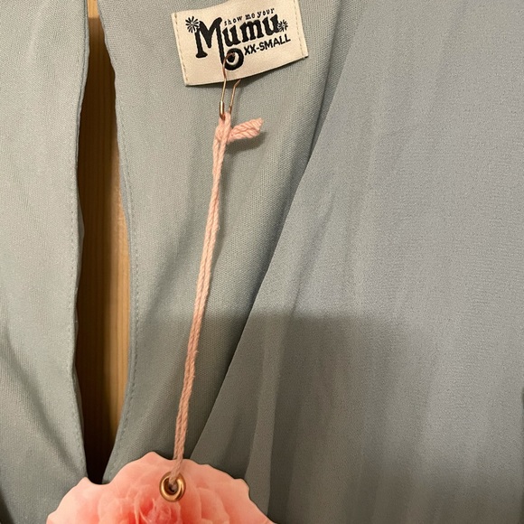 Show me your Mumu Emily Empire Maxi Dress XXS sage - Picture 9 of 15